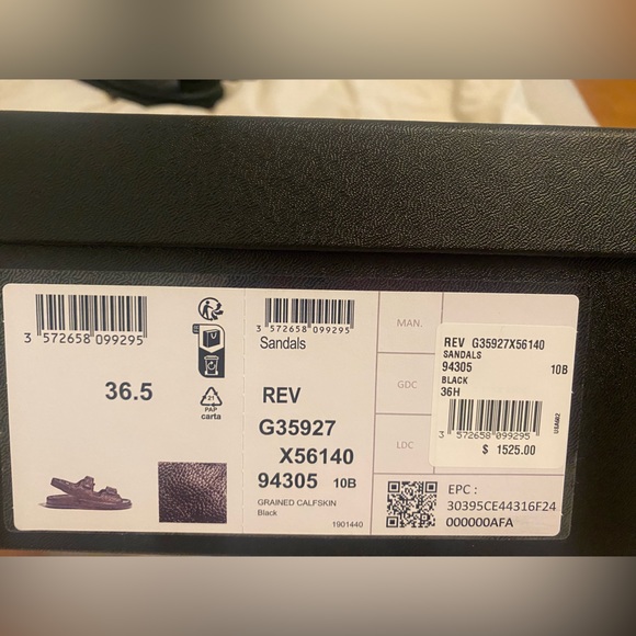 Authentic Chanel Dad Sandals 36.5 BRAND NEW - Picture 2 of 3